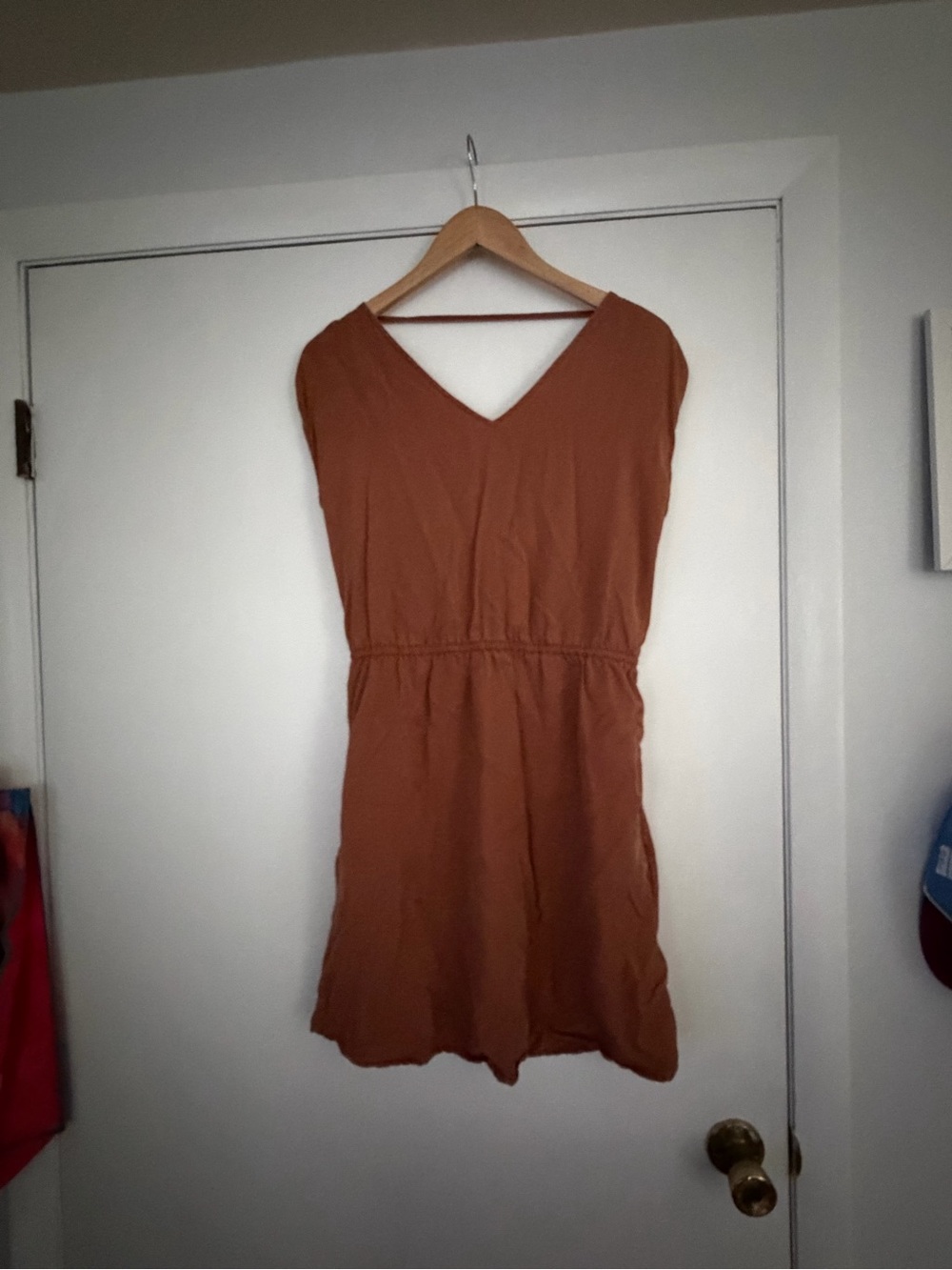 Universal Thread Rust Brown V-Neck Mini Dress
